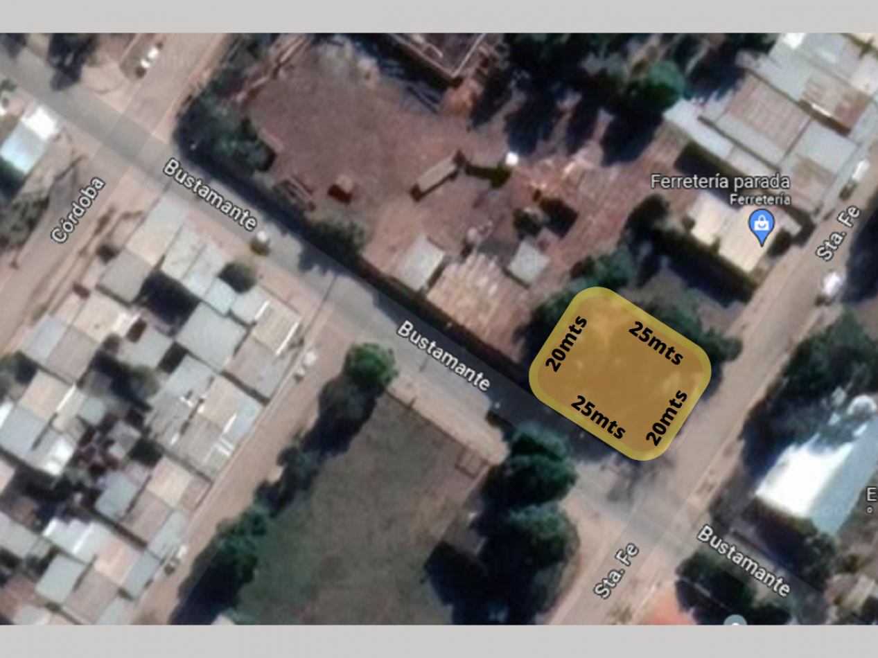 Terreno en Venta Yuto - esquina, 500m2 -